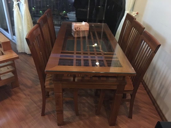 bộ bàn ghế ăn gỗ xoan đào