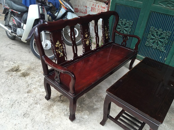 bộ bàn ghế gỗ nghiến thanh lý_3