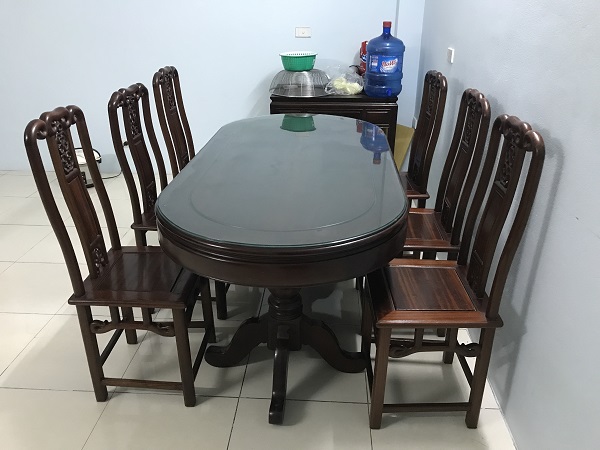 bộ bàn ghế ăn 6 ghế gỗ gụ ta hàng mỹ đức 1
