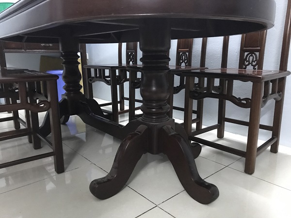 bộ bàn ghế ăn 6 ghế gỗ gụ ta hàng mỹ đức 2