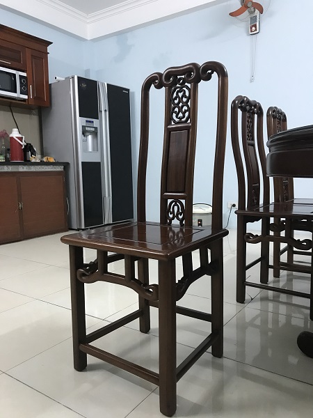 bộ bàn ghế ăn 6 ghế gỗ gụ ta hàng mỹ đức 3
