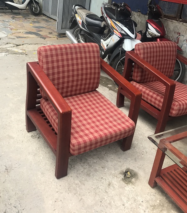 bộ sofa gỗ đệm gỗ tự nhiên