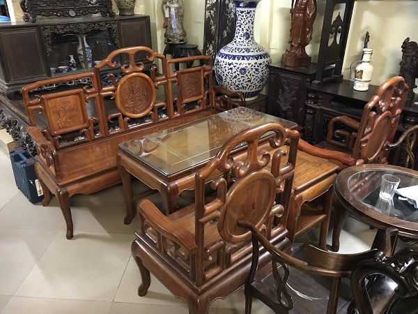 bộ bàn ghế minh móc gỗ hương 4