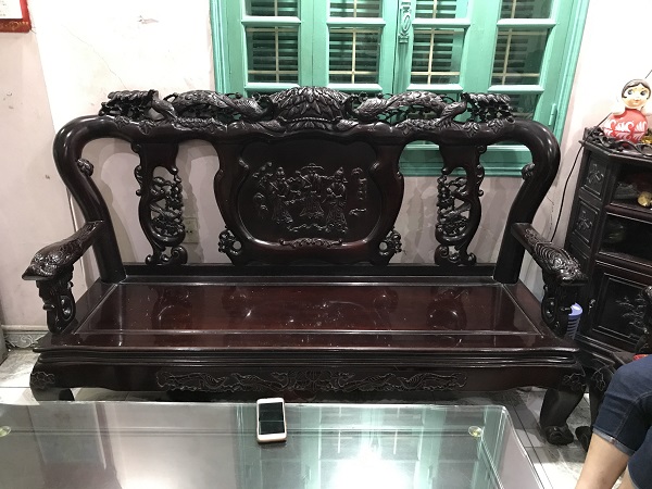 bộ bàn ghế quốc công gỗ gụ ta cột 10 6 món 1