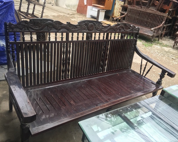 bộ sofa gỗ gụ ta đục rồng 1