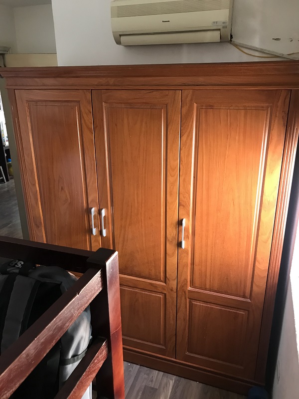 thanh lý tủ 3 cánh gỗ gõ đỏ 3