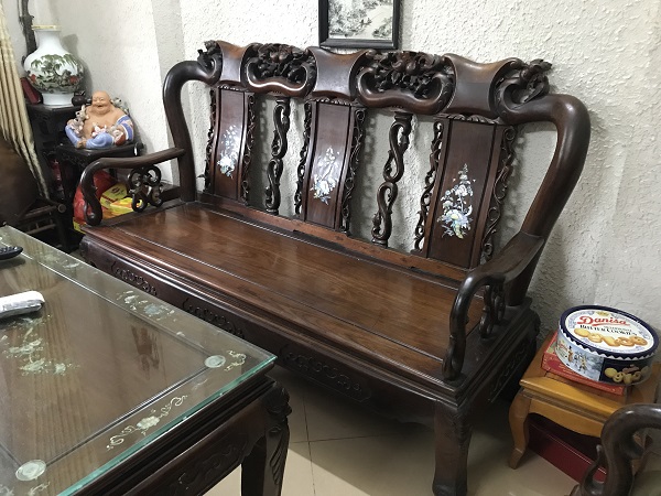 Bộ bàn ghế minh quốc đào cột 8