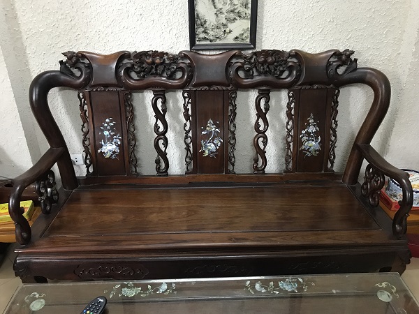 Bộ bàn ghế minh quốc đào cột 8