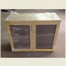 Tủ kệ kính gỗ veneer