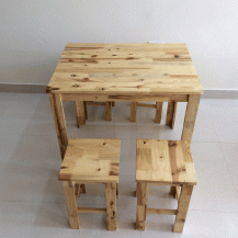 Bộ bàn ghế ăn gỗ thông 4 ghế