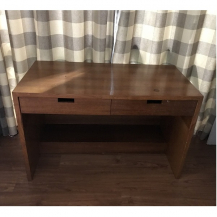 Bàn làm việc gỗ veneer 2 ngăn kéo kt 120x70cme
