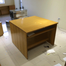 Bàn làm việc ngồi 2 gỗ veneer