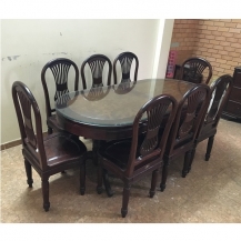 Bộ bàn ghế ăn gỗ gụ ta Mỹ Hà