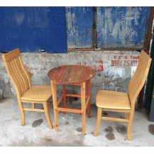 Bộ bàn ghế ăn 2 ghế gỗ sồi Nga