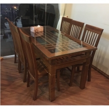 Bộ bàn ăn 6 ghế 100% gỗ xoan đào