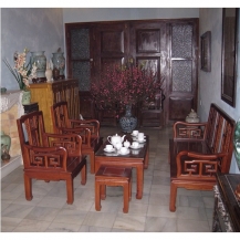 Bộ bàn ghế gỗ hương đỏ hàng Nt Mỹ Đức