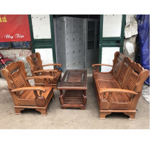 Bộ bàn ghế gỗ xoan đào mới 90%