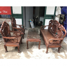 Bộ bàn ghế guột gỗ gụ 6 món