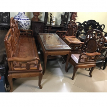 Bộ bàn ghế minh móc gỗ hương đỏ 6 món