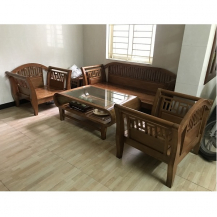 Bộ bàn ghế phòng khách gỗ xoan đào