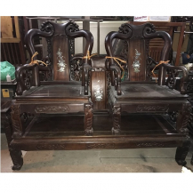 Bộ bàn ghế quốc đào gỗ gụ 6 món