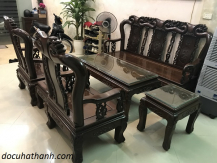 Bộ bàn ghế quốc đào gỗ gụ ta 6 món hàng Đồng Kỵ
