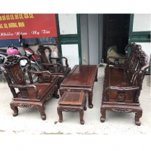 Bộ bàn ghế quốc trúc 6 món gỗ gụ ta