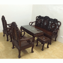 Bộ bàn ghế thái phượng gỗ gụ 6 món