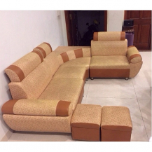 Bộ sofa da kèm bàn kính thanh lý