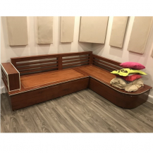 Bộ sofa góc gỗ xoan đào hàng đặt đóng