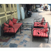 Bộ sofa hoa sắt mới 90%