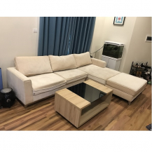Bộ sofa nỉ góc uma cao cấp mới 90%
