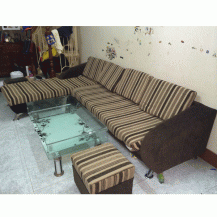 Bộ sofa nỉ chữ L cao cấp mới 80%