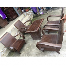 Bộ salon thùng bao cấp gỗ gụ ta