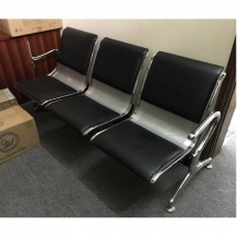Ghế chờ inox đệm da