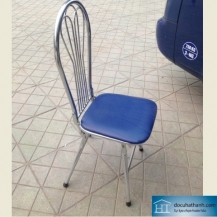 Ghế gấp da chân inox