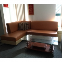 Bộ Sofa da góc hàng đặt đóng mới 90%