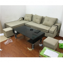 Bộ Sofa nỉ cao cấp kèm bàn kính mới 85% giá tốt