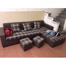 Thanh lý bộ sofa nỉ góc giá rẻ bất ngờ bộ sofa mới 80%