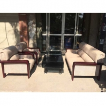 Bộ sofa nỉ gỗ nhập khẩu