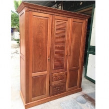 Tủ quần áo 3 buồng gỗ xoan đào