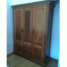 Tủ quần áo 3 buồng gỗ xoan đào