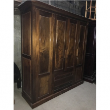 Tủ quần áo 4 buồng gỗ lát kt 195x210x60cm
