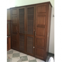 Tủ quần áo gỗ xoan đào 4 cánh kích thước 190x210x60cm