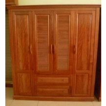 Tủ quần áo gỗ xoan đào 4 cánh