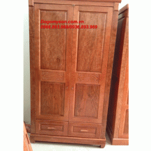 Tủ quần áo 2 buồng gỗ xoan đào