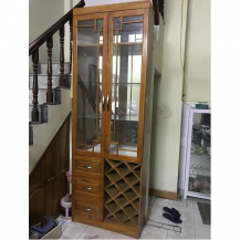 Tủ rượu gỗ xoan kích thước 86x260x45cm
